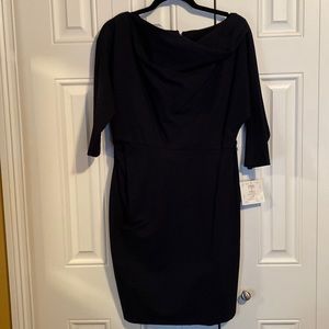 NWT Suzi Chin navy dress size 12p with belt
